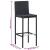 Set mobilier de exterior 5 piese, negru, poliratan, lemn acacia GartenMobel Dekor