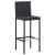 Set mobilier de exterior 5 piese, negru, poliratan, lemn acacia GartenMobel Dekor