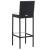 Set mobilier de exterior 5 piese, negru, poliratan, lemn acacia GartenMobel Dekor
