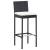 Set mobilier de exterior 5 piese, negru, poliratan, lemn acacia GartenMobel Dekor