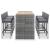 Set mobilier bar exterior 9 piese gri poliratan și lemn acacia GartenMobel Dekor