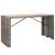 Set mobilier bar exterior 9 piese gri poliratan și lemn acacia GartenMobel Dekor