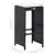 Set de bar de exterior, 5 piese, negru, poliratan și sticlă GartenMobel Dekor