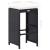 Set mobilier de bar de exterior, negru, poliratan GartenMobel Dekor