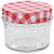 Borcane sticlă pentru gem cu capace alb și roșu 24 buc. 110 ml GartenMobel Dekor