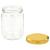 Borcane din sticlă pentru gem, capace aurii, 96 buc., 230 ml GartenMobel Dekor