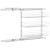 Coș sârmă bucătărie retractabil 3 niveluri argintiu 47x25x56 cm GartenMobel Dekor