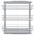 Coș sârmă bucătărie retractabil 3 niveluri argintiu 47x35x56 cm GartenMobel Dekor