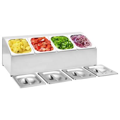 Recipient Gastronorm cu 4 secțiuni GN 1/6 oțel inoxidabil GartenMobel Dekor