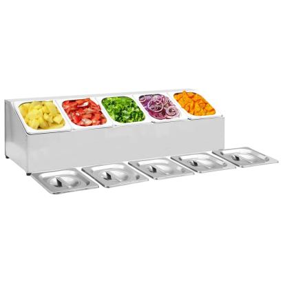 Recipient Gastronorm cu 5 secțiuni GN 1/6 oțel inoxidabil GartenMobel Dekor