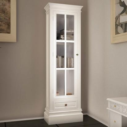 Dulap bibliotecă elegant cu 3 rafturi, alb, lemn  GartenMobel Dekor