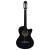 Set chitară acustică cu egalizator, 12 piese, 6 corzi, negru GartenMobel Dekor