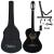 Set chitară acustică cu egalizator, 12 piese, 6 corzi, negru GartenMobel Dekor