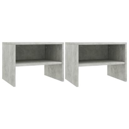 Noptiere, 2 buc., gri beton, 40 x 30 x 30 cm, PAL    GartenMobel Dekor
