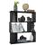 Bibliotecă/Separator cameră, negru, 80x24x96 cm, PAL   GartenMobel Dekor