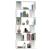 Bibliotecă/Separator cameră, alb, 80x24x192 cm, PAL  GartenMobel Dekor