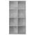 Bibliotecă/Servantă, gri beton, 66x30x130 cm, PAL     GartenMobel Dekor