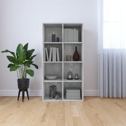 Bibliotecă/Servantă, gri beton, 66x30x130 cm, PAL     GartenMobel Dekor