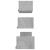 Raft de perete, 3 buc., gri beton, PAL     GartenMobel Dekor