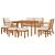 Set mobilier de grădină cu perne, 9 piese, lemn masiv de acacia GartenMobel Dekor
