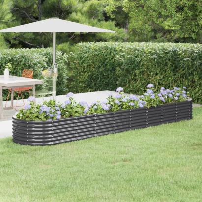 Strat înălțat grădină 368x80x36 cm oțel vopsit electrostatic GartenMobel Dekor