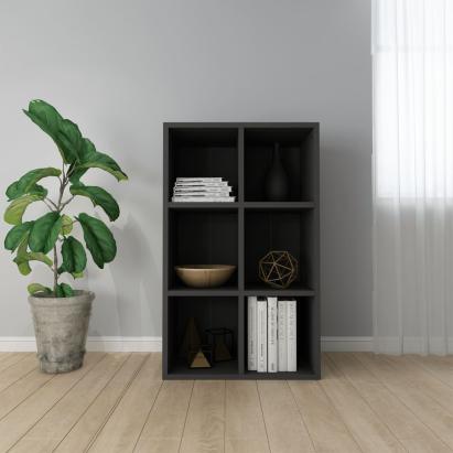 Bibliotecă/Servantă, negru, 66x30x98 cm, PAL GartenMobel Dekor