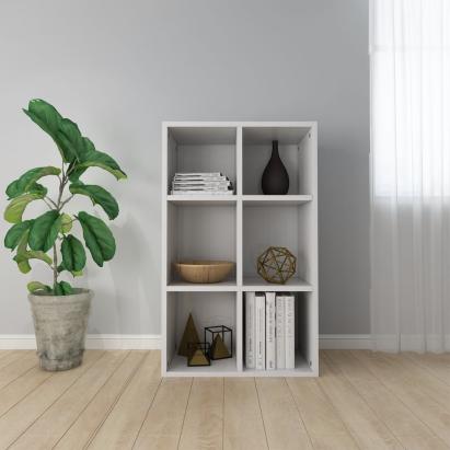 Bibliotecă/Servantă, alb extralucios, 66x30x98 cm, PAL GartenMobel Dekor