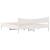 Cadru pat cu tăblie 200x200 cm, alb, lemn masiv de pin GartenMobel Dekor