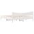 Cadru de pat cu tăblie, alb, 180x200 cm, lemn masiv de pin GartenMobel Dekor