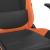 Scaun de gaming de masaj, negru și portocaliu, piele ecologică GartenMobel Dekor