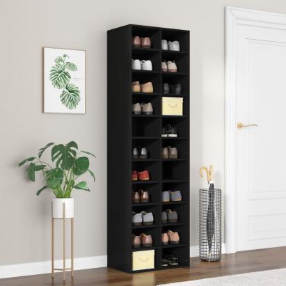 Pantofar, negru, 54x34x183 cm, PAL GartenMobel Dekor