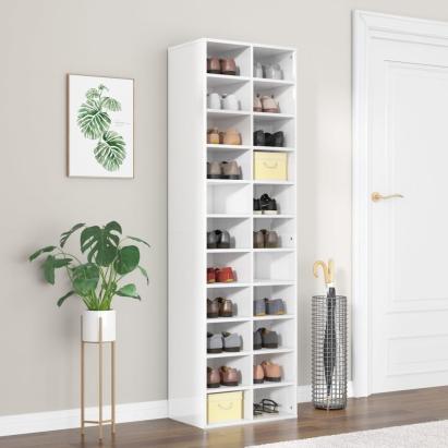 Pantofar, alb extralucios, 54x34x183 cm, PAL GartenMobel Dekor