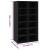 Pantofar, negru, 54x34x100,5 cm, lemn compozit GartenMobel Dekor