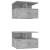 Noptiere suspendate, 2 buc., gri beton, 40x31x27 cm, PAL      GartenMobel Dekor