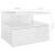 Noptiere suspendate, 2 buc., alb extralucios, 40x31x27 cm, PAL GartenMobel Dekor