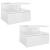 Noptiere suspendate, 2 buc., alb extralucios, 40x31x27 cm, PAL GartenMobel Dekor