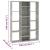 Separator cameră/Bibliotecă, gri beton, 100x24x140 cm, PAL GartenMobel Dekor