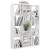 Separator cameră/Bibliotecă alb extralucios 100x24x140 cm PAL GartenMobel Dekor