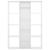 Separator cameră/Bibliotecă alb extralucios 100x24x140 cm PAL GartenMobel Dekor