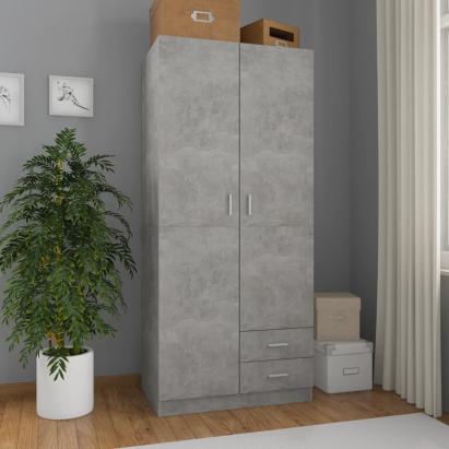 Șifonier, gri beton, 80x52x180 cm, PAL  GartenMobel Dekor