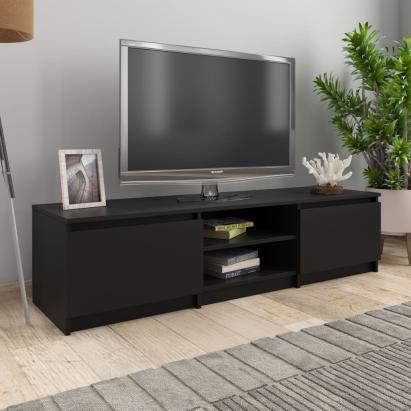 Comodă TV, negru, 140 x 40 x 35,5 cm, PAL     GartenMobel Dekor