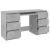 Birou de scris, gri beton, 140 x 50 x 77 cm, PAL GartenMobel Dekor