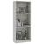 Bibliotecă cu 3 rafturi, gri beton, 40x24x108 cm, PAL GartenMobel Dekor