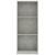 Bibliotecă cu 3 rafturi, gri beton, 40x24x108 cm, PAL GartenMobel Dekor