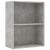 Bibliotecă cu 2 rafturi, gri beton, 60 x 30 x 76,5 cm, PAL GartenMobel Dekor