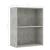 Bibliotecă cu 2 rafturi, gri beton, 60 x 30 x 76,5 cm, PAL GartenMobel Dekor