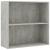 Bibliotecă cu 2 rafturi, gri beton, 80 x 30 x 76,5 cm, PAL GartenMobel Dekor