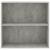 Bibliotecă cu 2 rafturi, gri beton, 80 x 30 x 76,5 cm, PAL GartenMobel Dekor