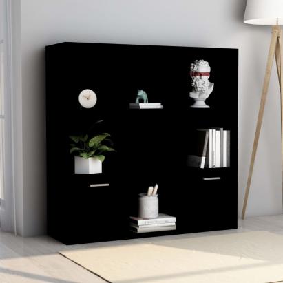 Bibliotecă, negru, 98 x 30 x 98 cm, PAL GartenMobel Dekor