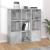 Bibliotecă, gri beton, 98x30x98 cm, lemn compozit GartenMobel Dekor